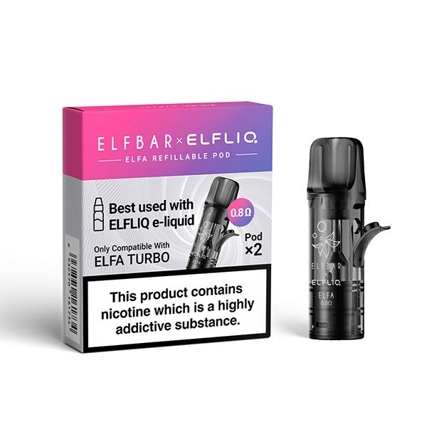 0.8Ω Elfa refillable pod (2 pack) by Elf Bar - Ape Vapes