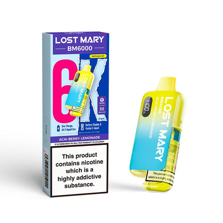 Acai Berry Lemonade Lost Mary BM6000 Prefilled Pod Kit - Ape Vapes