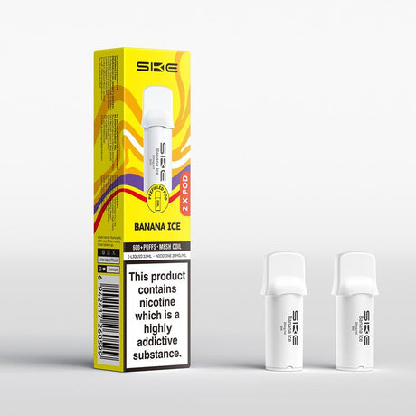 Banana Ice SKE Crystal Pro 600 Prefilled Pods - Ape Vapes
