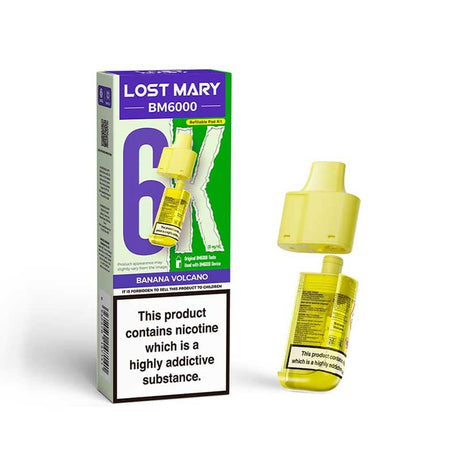 Banana Volcano Lost Mary BM6000 Prefilled Vape Pods - Ape Vapes