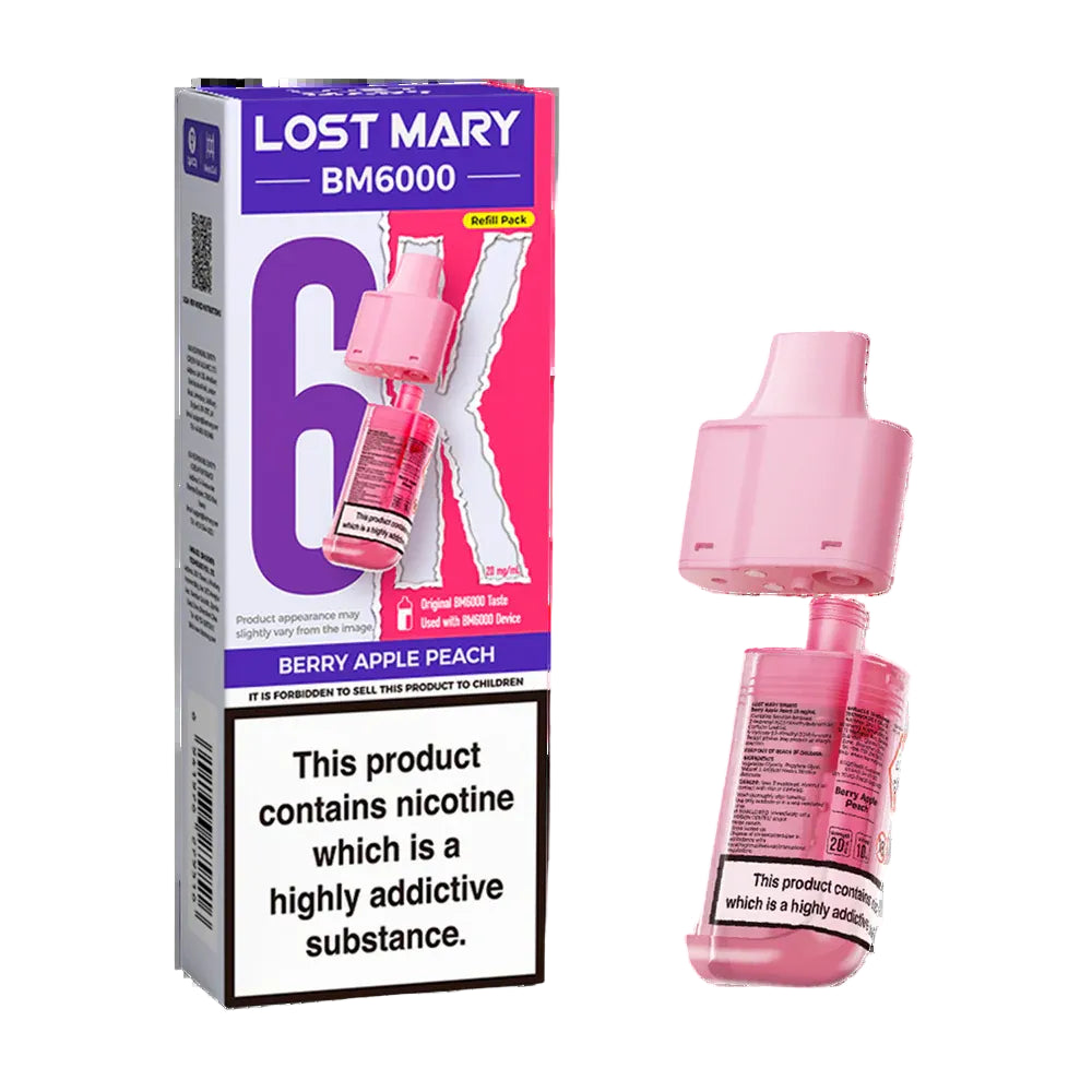 Berry Apple Peach Lost Mary BM6000 Prefilled Vape Pods - Ape Vapes