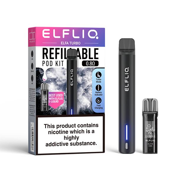 Black Knight Elfa Turbo Pod Kit by Elf Bar - Ape Vapes
