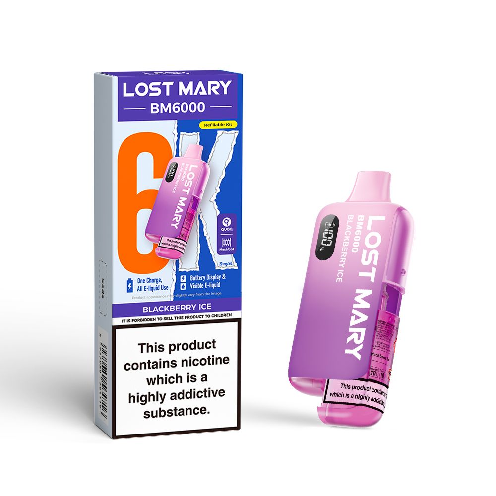 Blackberry Ice Lost Mary BM6000 Prefilled Pod Kit - Ape Vapes