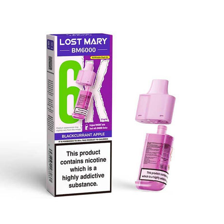 Blackcurrant Apple Lost Mary BM6000 Prefilled Vape Pods - Ape Vapes