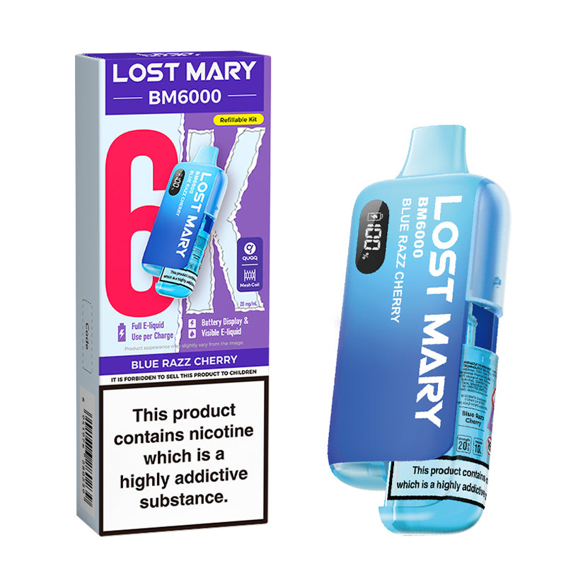 Blue Razz Cherry Lost Mary BM6000 Prefilled Pod Kit - Ape Vapes