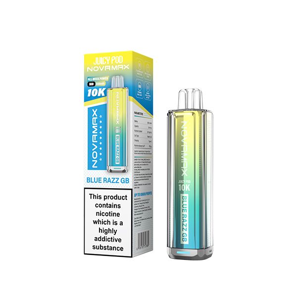 Blue Razz GB Juicy Pod NOVAMAX 10k Disposable Vape Kit - Ape Vapes