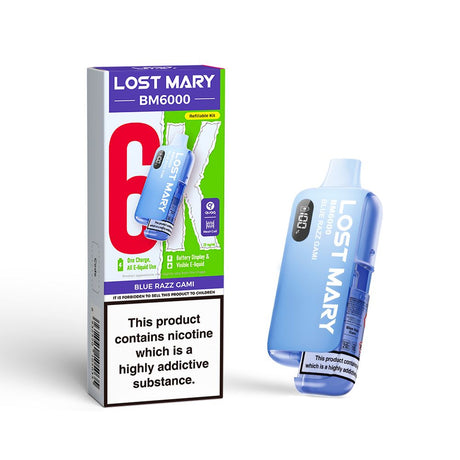 Blue Razz Gami Lost Mary BM6000 Prefilled Pod Kit - Ape Vapes