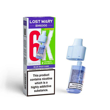 Blue Razz Gami Lost Mary BM6000 Prefilled Vape Pods - Ape Vapes