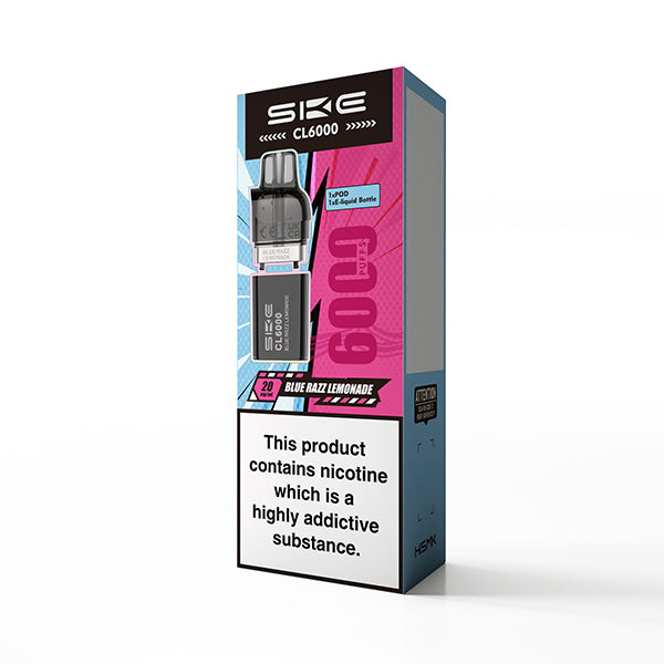 Blue Razz Lemonade SKE Crystal CL6000 Pre-Filled Replacement Pods - Ape Vapes