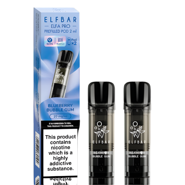 Blueberry Bubble gum Elfa Pro Pre-Filled Pods (2 Pack) - Ape Vapes
