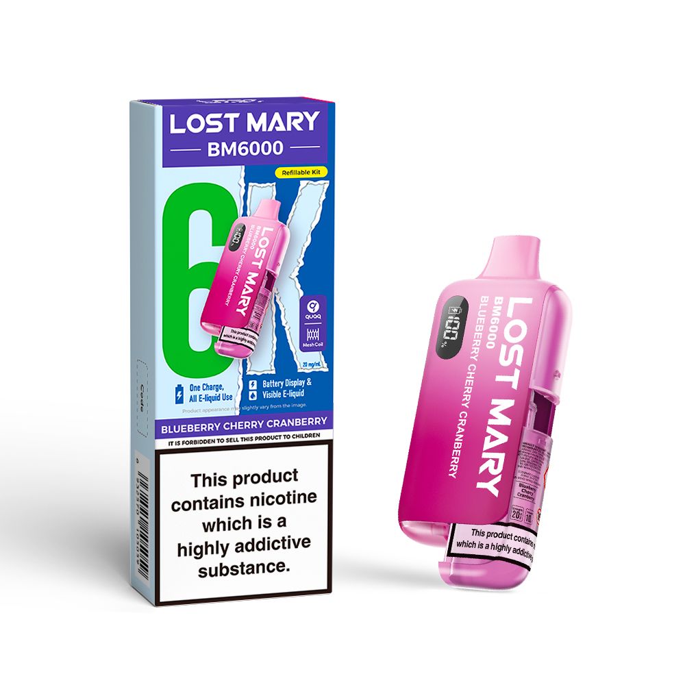 Blueberry Cherry Cranberry Lost Mary BM6000 Prefilled Pod Kit - Ape Vapes