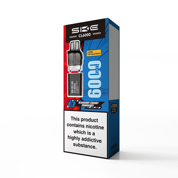 Blueberry Cherry Cranberry SKE Crystal CL6000 Pre-Filled Replacement Pods - Ape Vapes