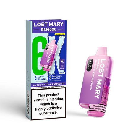 Blueberry Sour Raspberry Lost Mary BM6000 Prefilled Pod Kit - Ape Vapes