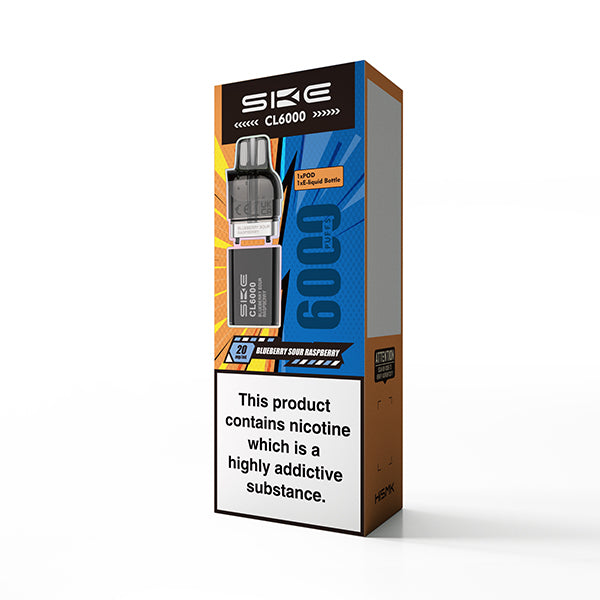 Blueberry Sour Raspberry SKE Crystal CL6000 Pre-Filled Replacement Pods - Ape Vapes