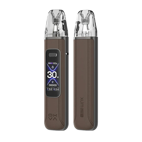 Brown Leather Xlim Pro 3 Pod Kit by OXVA-Ape Vapes