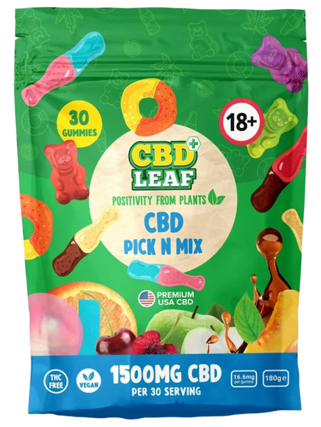 CBD Pick N Mix 1500mg CBD Gummies by CBD Leaf - Ape Vapes
