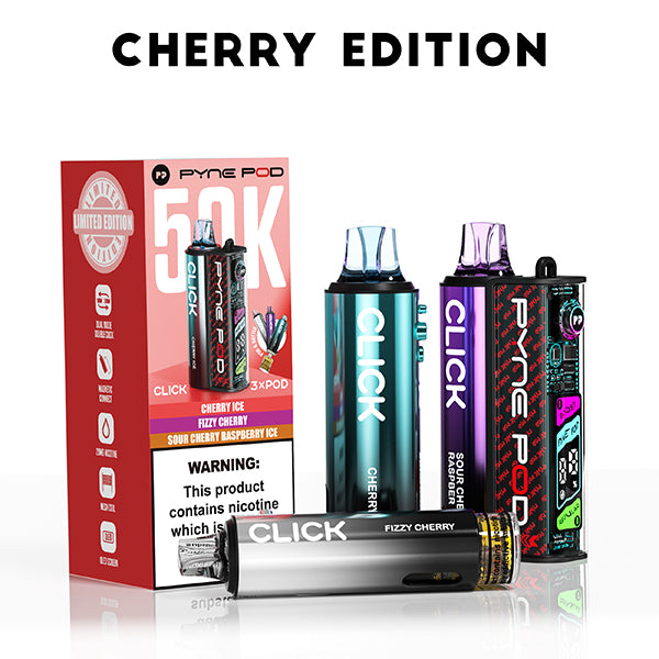 Cherry Edition Pyne Pod Click 50K Vape Kit - Ape Vapes