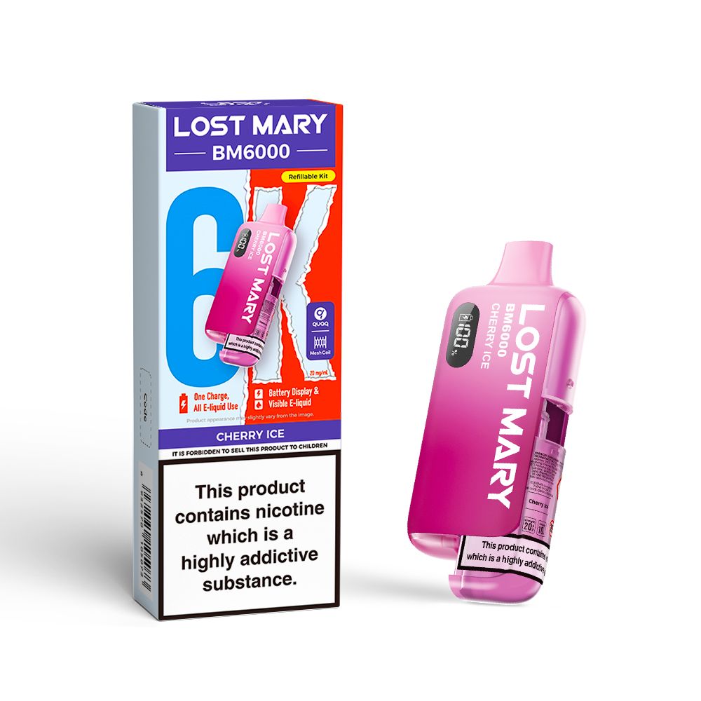 Cherry Ice Lost Mary BM6000 Prefilled Pod Kit - Ape Vapes