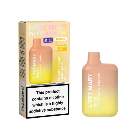 Cherry Peach Lemonade Lost Mary 600 Prefilled Pod Vape Kit - Ape Vapes