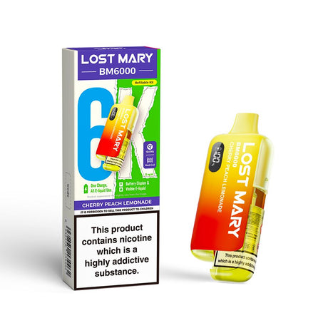 Cherry Peach Lemonade Lost Mary BM6000 Prefilled Pod Kit - Ape Vapes