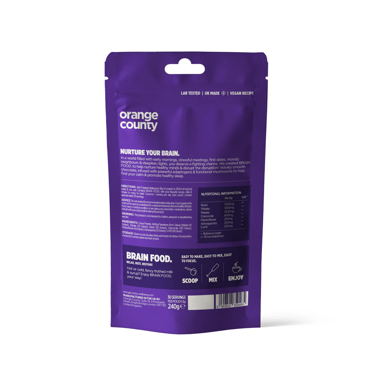 Brain Food - Calm & Unwind by Orange County - Ape Vapes