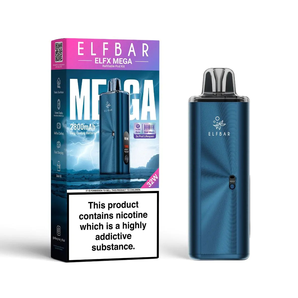 Elfbar Mega Kit Navy Ape Vapes