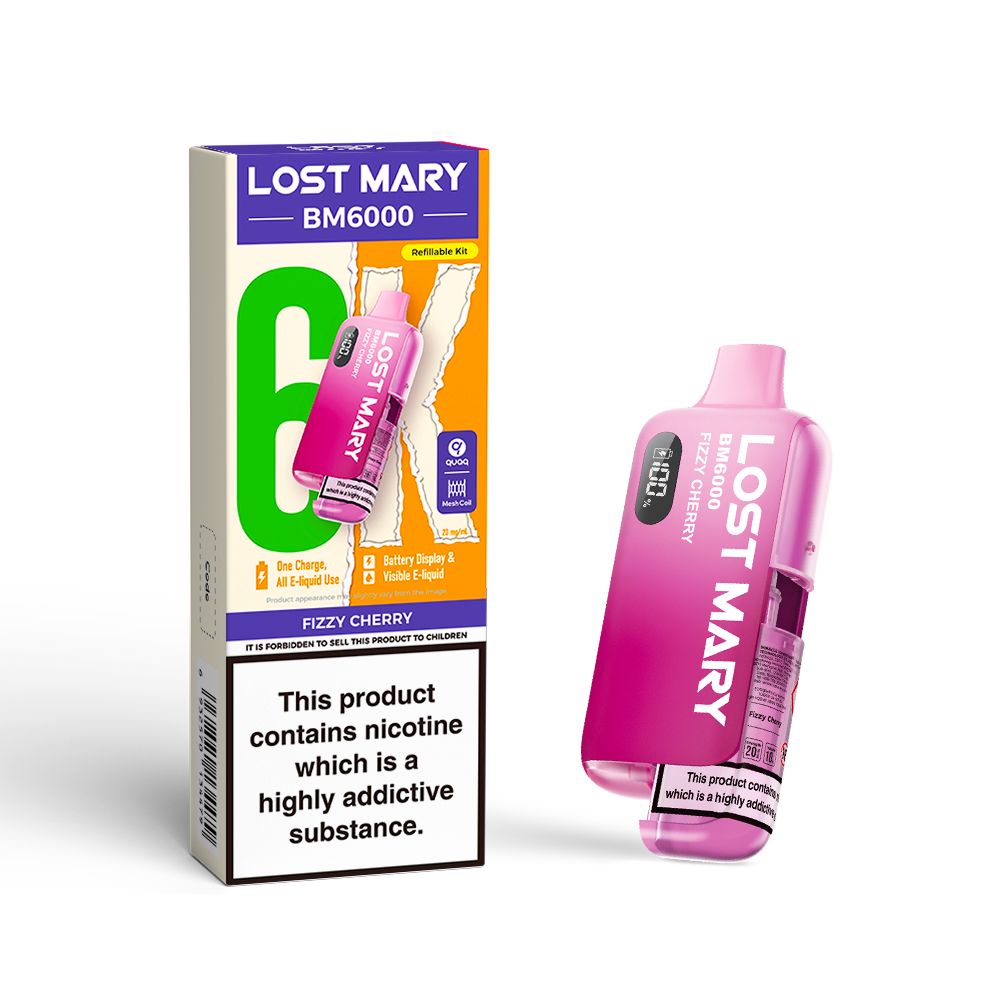 Fizzy Cherry Lost Mary BM6000 Prefilled Pod Kit - Ape Vapes