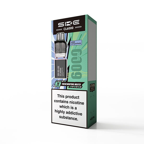 Fresh Menthol Mojito SKE Crystal CL6000 Pre-Filled Replacement Pods - Ape Vapes