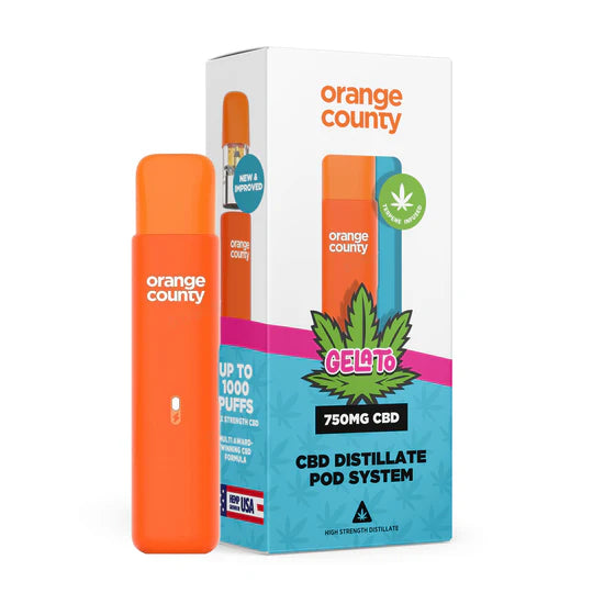 Gelato 1ml Rechargeable CBD Vape Pen (750mg) by Orange County - Ape Vapes