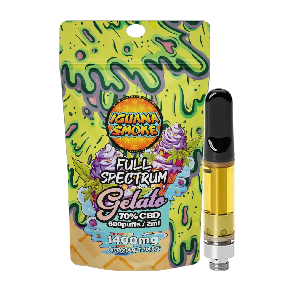 Gelato Full Spectrum 2ml 70% CBD Cartridge by Iguana Smoke - Ape Vapes