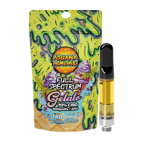 Gelato Full Spectrum 2ml 70% CBD Cartridge by Iguana Smoke - Ape Vapes