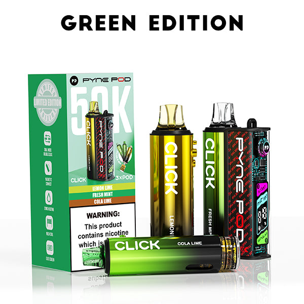 Green Edition Pyne Pod Click 50K Vape Kit - Ape Vapes