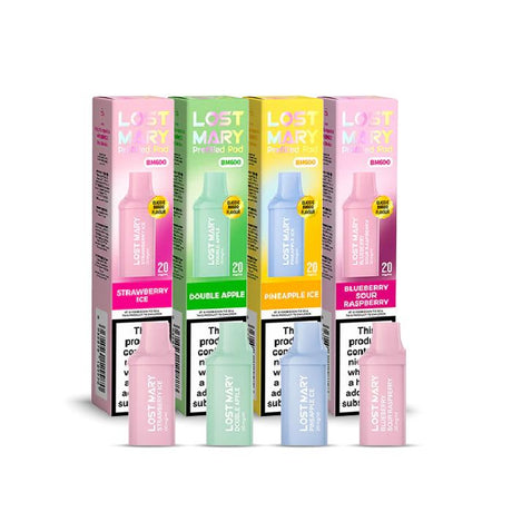 Group Image BM600 Prefilled Pods 2 Pack by Lost Mary - Ape Vape