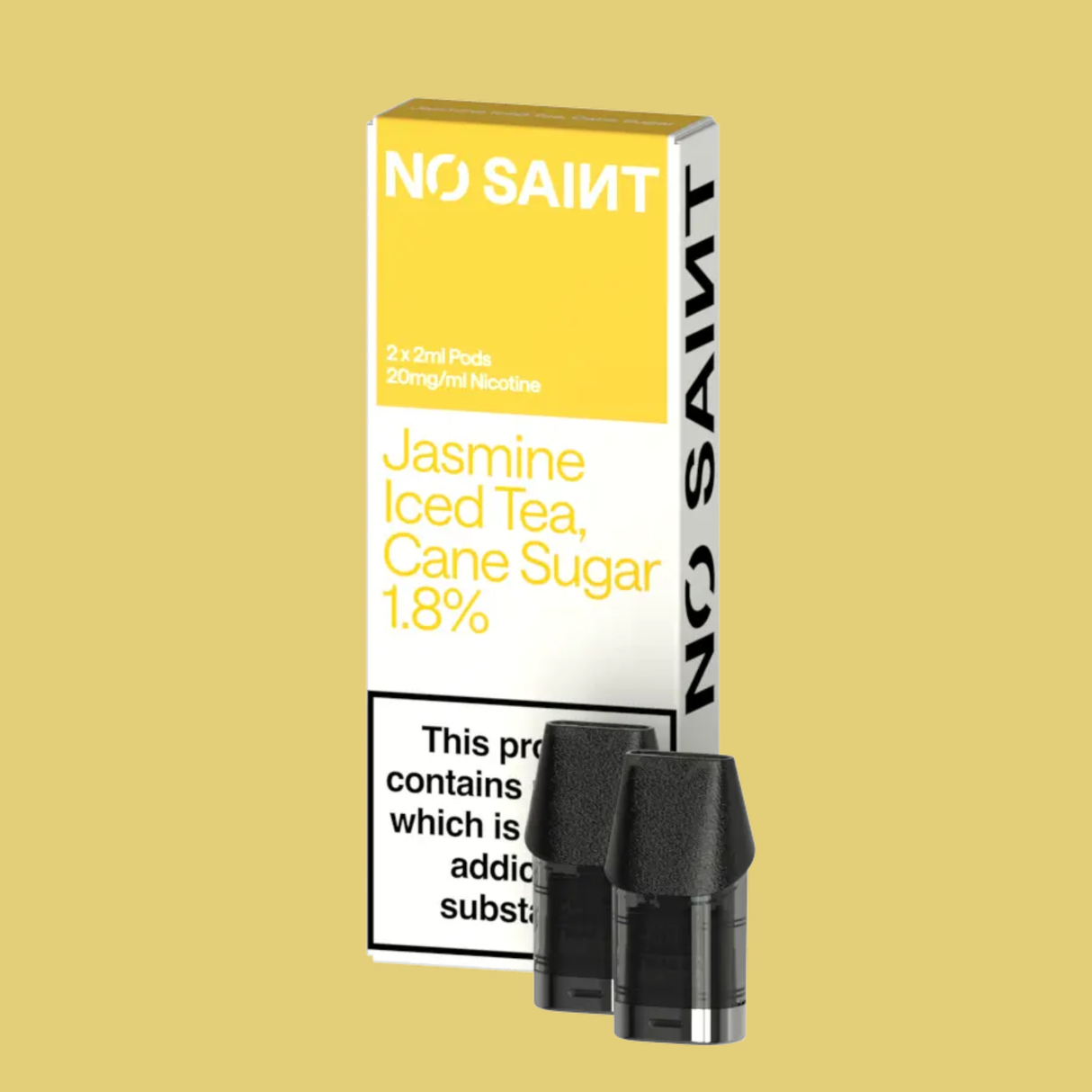 Jasmine Iced Tea, Cane Sugar No Saint Prefilled Replacement Pods (2 Pack) - Ape Vapes