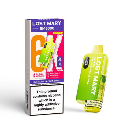 Kiwi Passion Fruit Guava Lost Mary BM6000 Prefilled Pod Kit - Ape Vapes