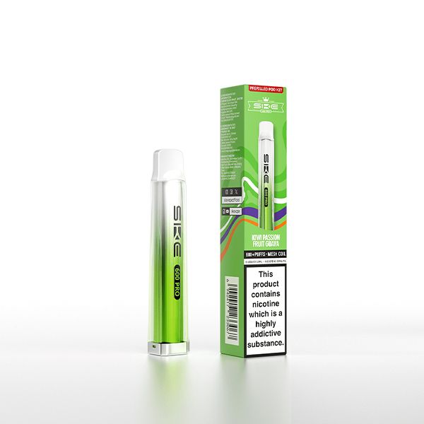 Kiwi Passion Fruit Guava SKE Crystal Pro 600 Prefilled Pod Vape Kit - Ape Vapes