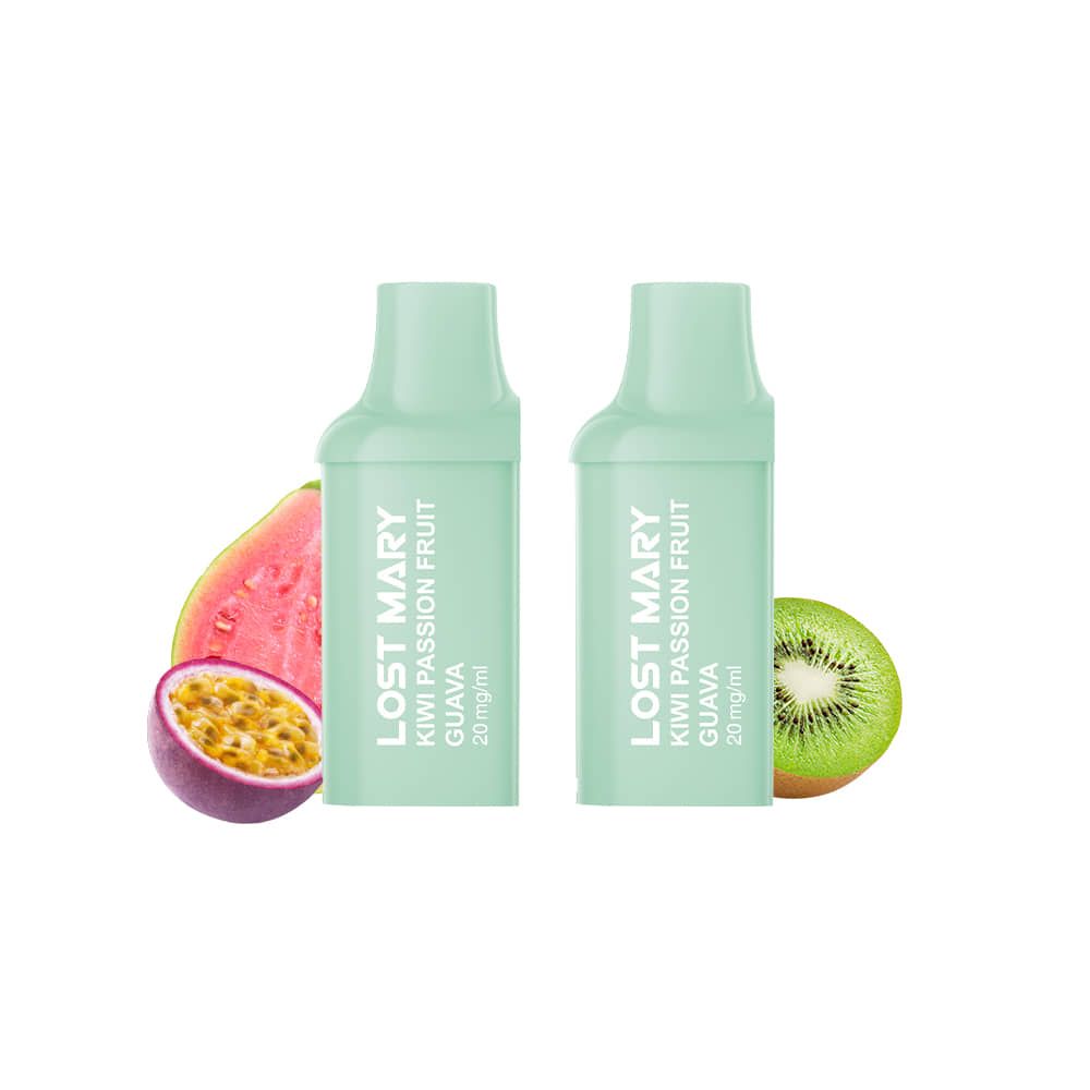 Kiwi Passionfruit Guava BM600 Prefilled Pods 2 Pack by Lost Mary - Ape Vapes
