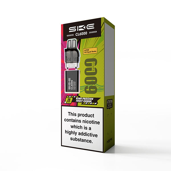 Kiwi Passionfruit Guava SKE Crystal CL6000 Pre-Filled Replacement Pods - Ape Vapes