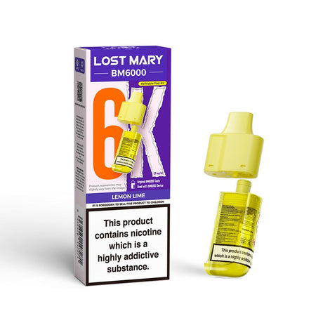 Lemon Lime Lost Mary BM6000 Prefilled Vape Pods - Ape Vapes