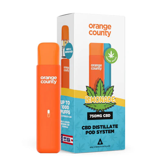 Lemonade 1ml Rechargeable CBD Vape Pen (750mg) by Orange County - Ape Vapes