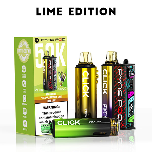 Lime Edition Pyne Pod Click 50K Vape Kit - Ape Vapes