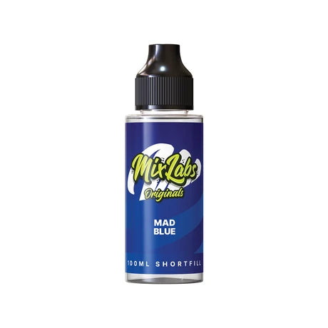 Mad Blue 100ml Shortfill by Mix Labs Originals - Ape Vapes