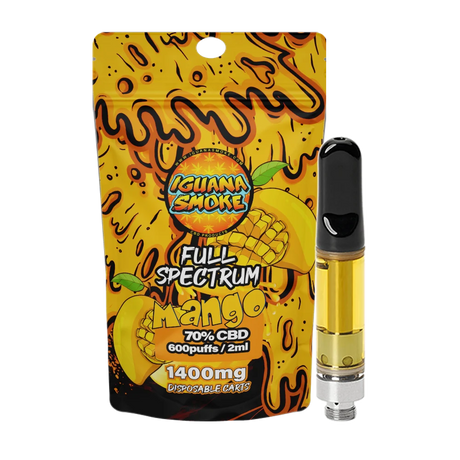 Mango Full Spectrum 2ml 70% CBD Cartridge by Iguana Smoke-Ape Vapes
