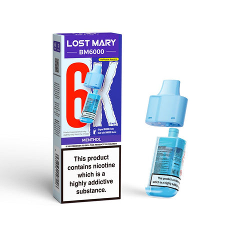 Menthol Lost Mary BM6000 Prefilled Vape Pods - Ape Vapes