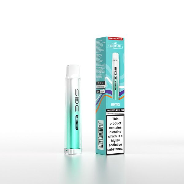 Menthol SKE Crystal Pro 600 Prefilled Pod Vape Kit - Ape Vapes