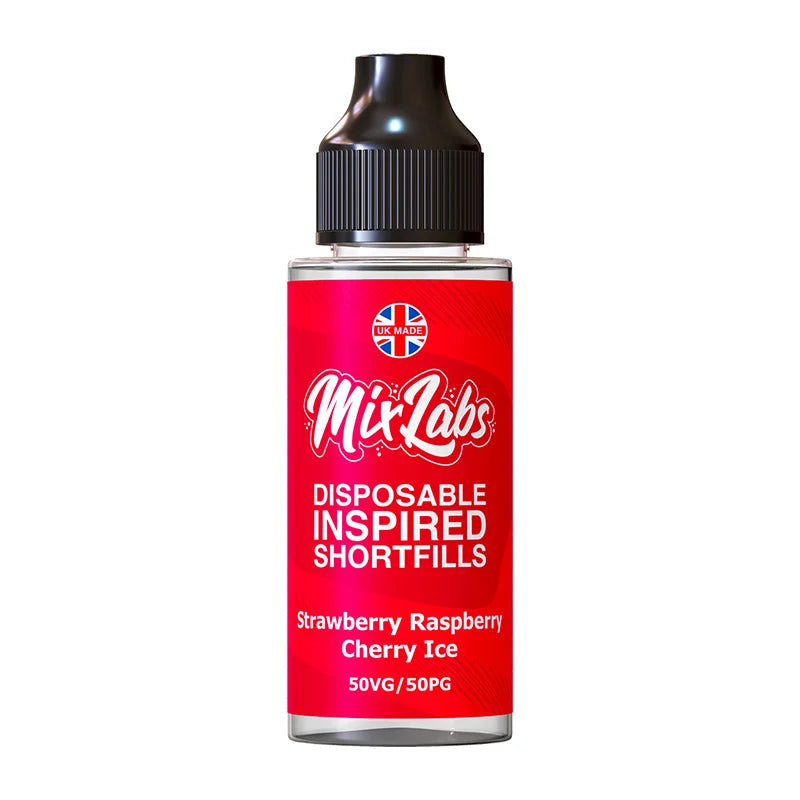 Strawberry Raspberry Cherry Ice 100ml Shortfill by Mix Labs - Ape Vapes