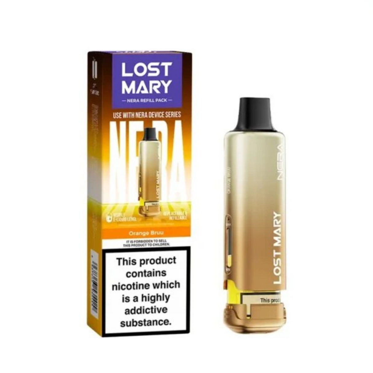 Orange Bruu Nera 15k Refill Pack Lost Mary - Ape Vapes
