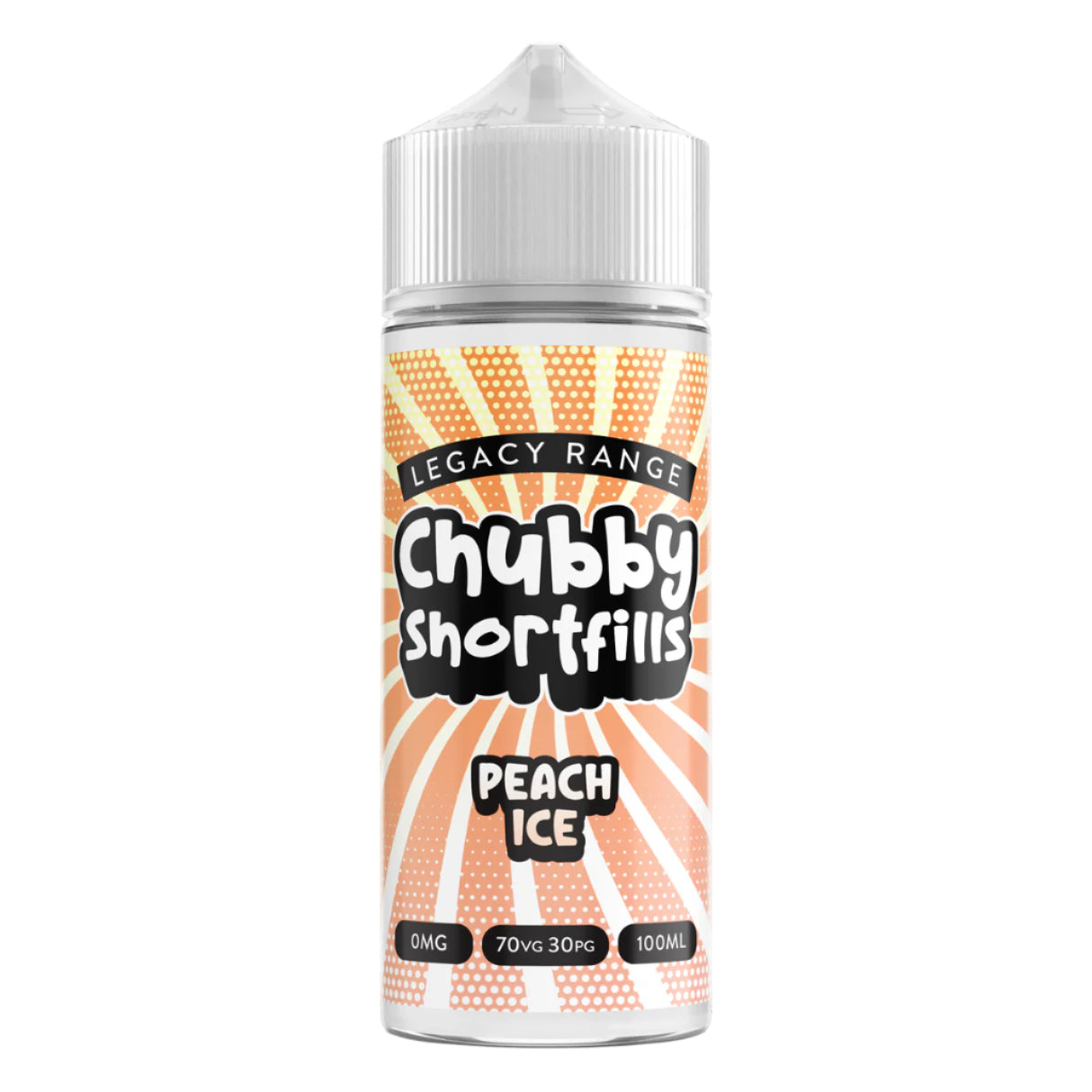 Peach Ice 100ml Shortfill by Chubby Shortfill Legacy Range - Ape Vapes