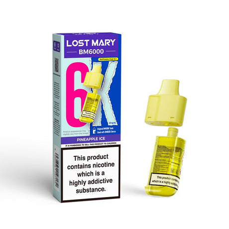 Pineapple Ice Lost Mary BM6000 Prefilled Vape Pods - Ape Vapes