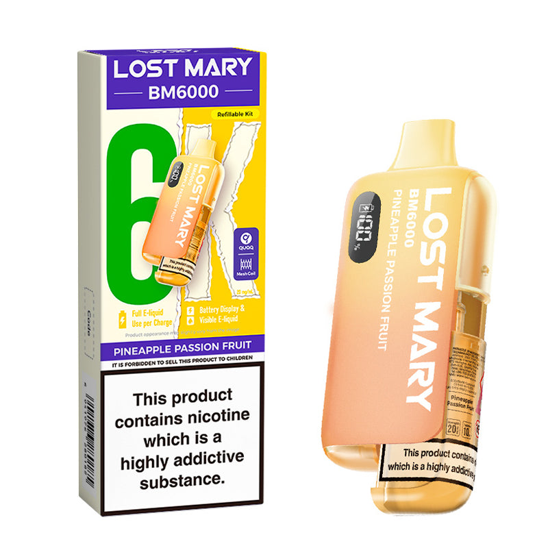 Pineapple Passionfruit Lost Mary BM6000 Prefilled Pod Kit - Ape Vapes